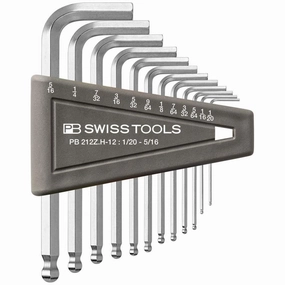 PB Swiss PB 212Z.H-12 Key L- Wrenches with ball point, set in a practical plastic holder
