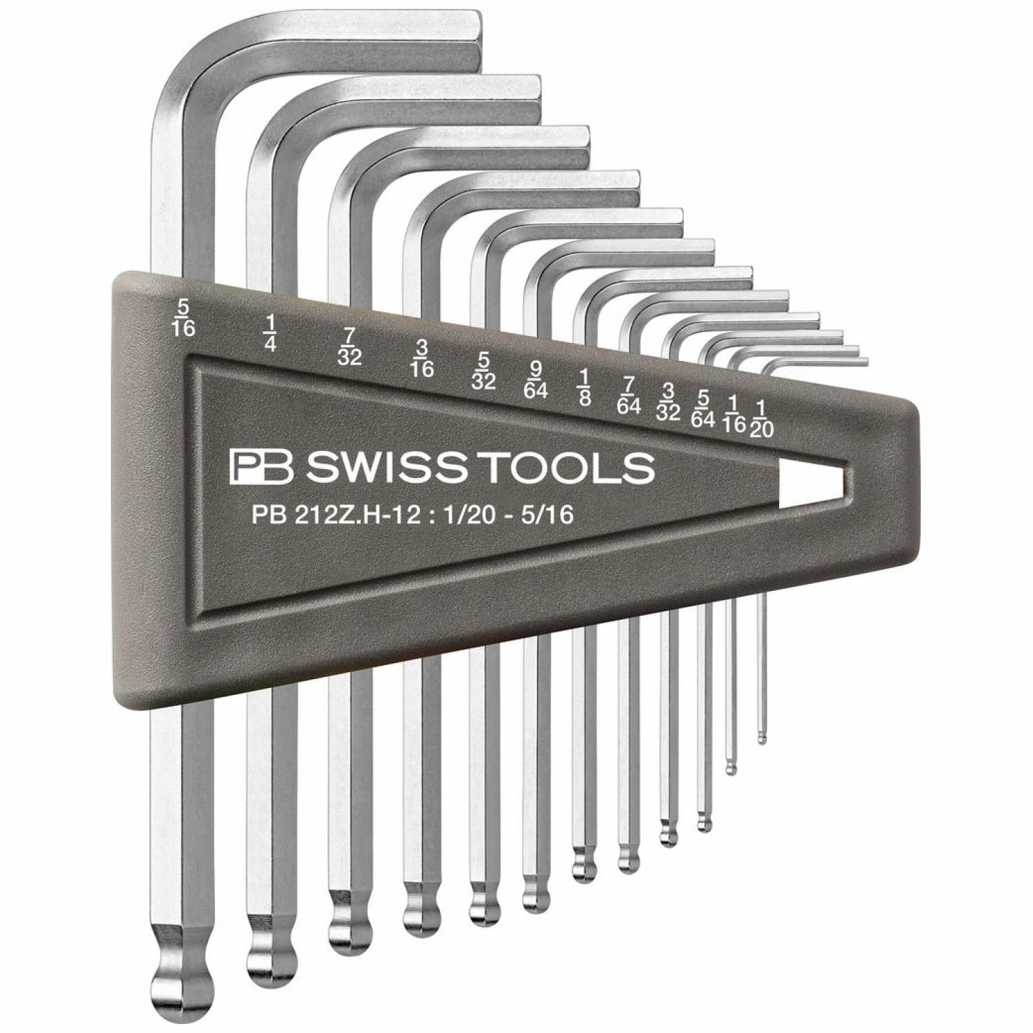 PB Swiss PB 212Z.H-12 Key L- Wrenches with ball point, set in a practical plastic holder