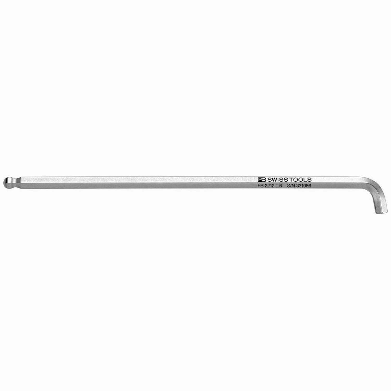PB Swiss PB 2212.L 6 Hex Key L - Wrench Long  with Ball Point  And  With Short Key, 185 mm