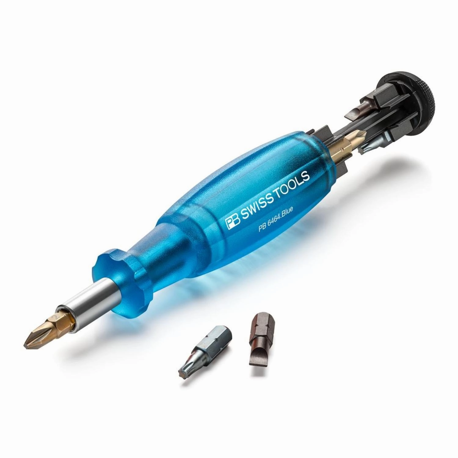 PB Swiss PB 6464.Blue Bit Holding Screwdriver with Magazine, Slotted, Phillips, TORX, 9 Pcs