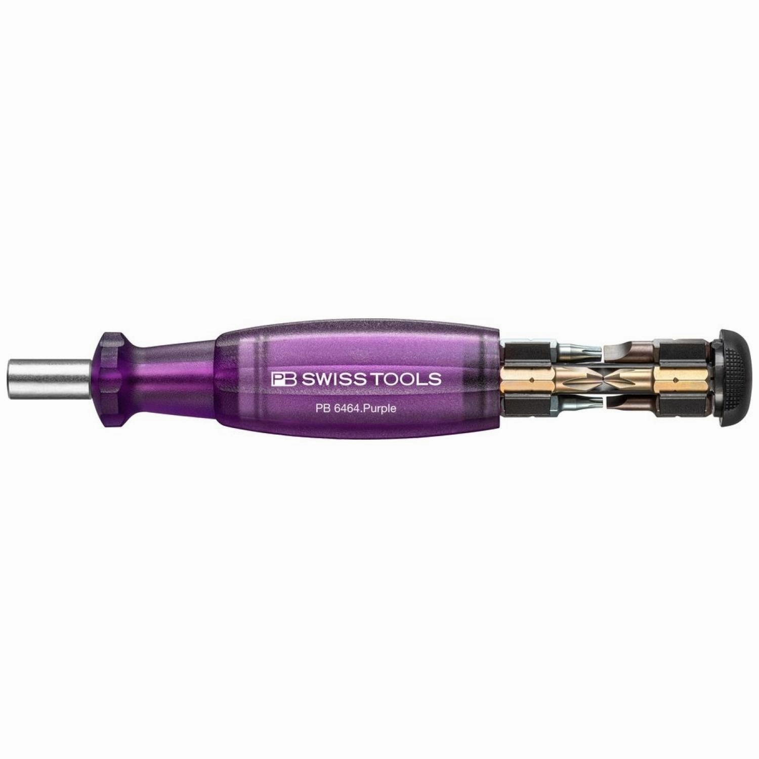 PB Swiss PB 6464.Purple Bit Holding Screwdriver with Magazine, Slotted, Phillips, TORX, 9 Pcs