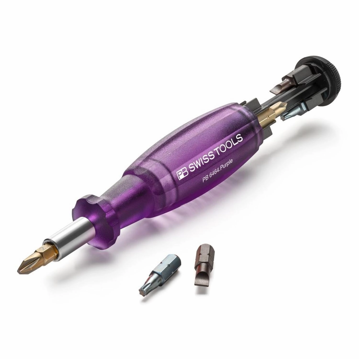 PB Swiss PB 6464.Purple Bit Holding Screwdriver with Magazine, Slotted, Phillips, TORX, 9 Pcs
