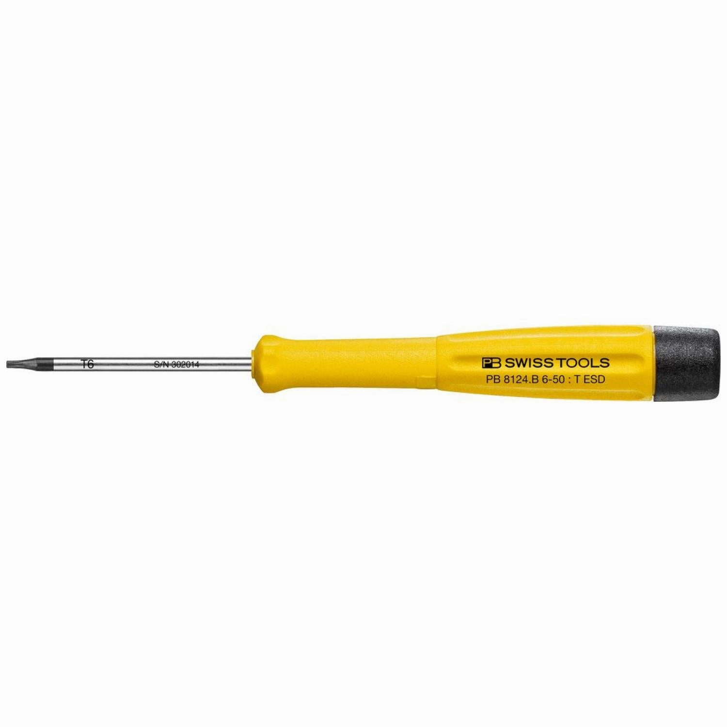 PB Swiss PB 8124.B 6-50 ESD ESD Electronics Screwdriver for TORX Screws T6, L - 143 mm