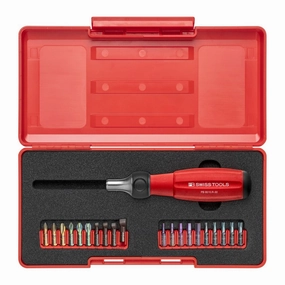 PB Swiss Tools 8510.R-30 Set Twister - Bit Holder With Ratchet Set