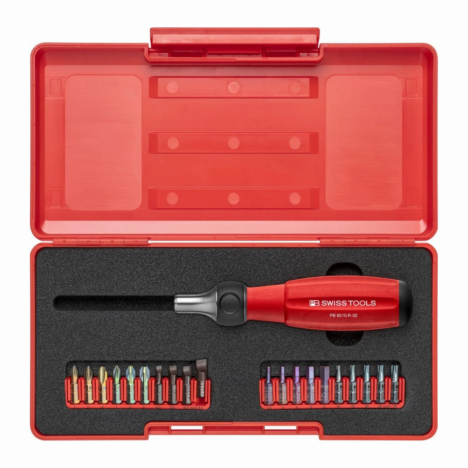 PB Swiss Tools 8510.R-30 Set Twister - Bit Holder With Ratchet Set