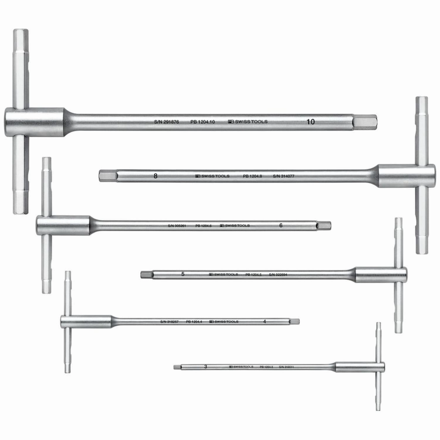 PB Swiss Tools PB 1204.SET 10 Screwdriver Set, T-Handle, 6pcs