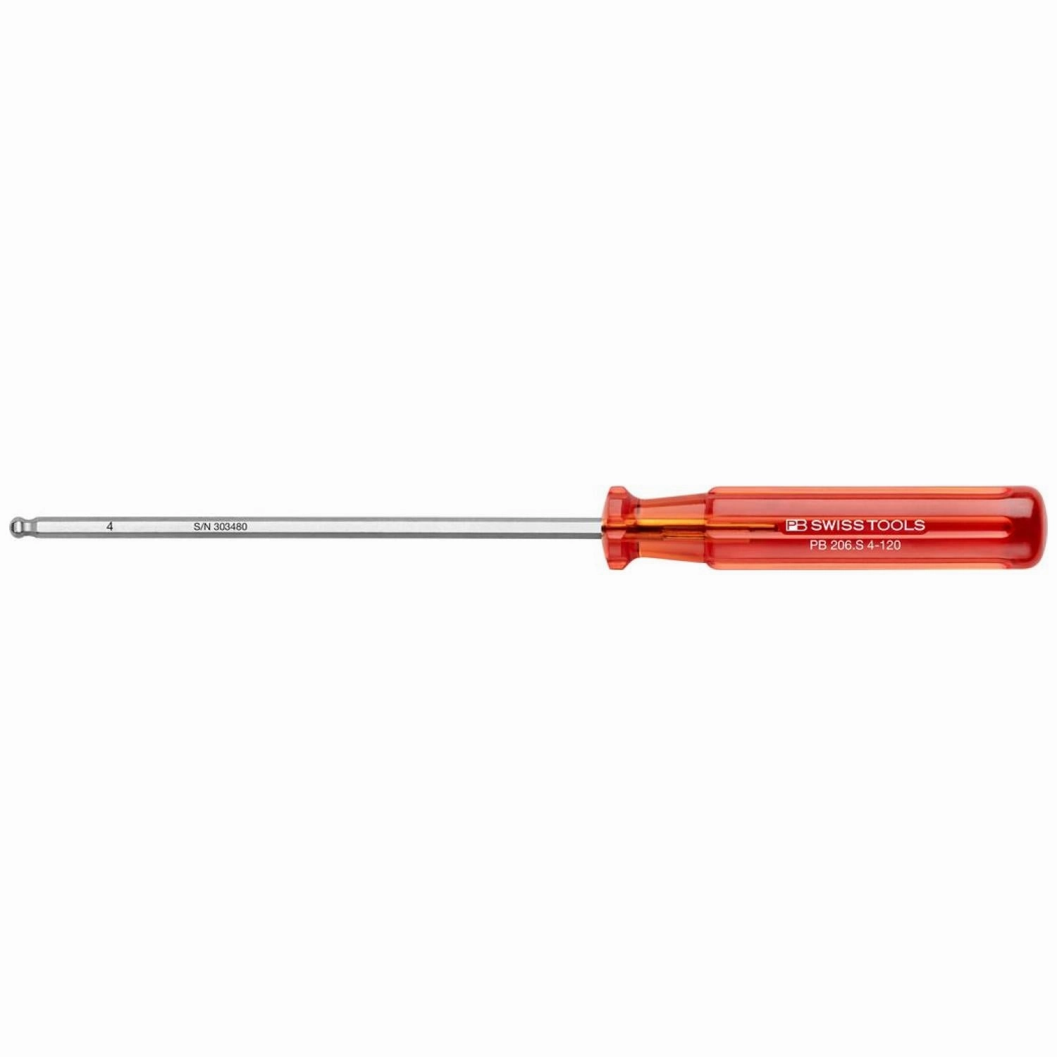 PB Swiss Tools PB 206.S 4-120 Hex Classic screwdrivers with ball point, 4mm x 120mm