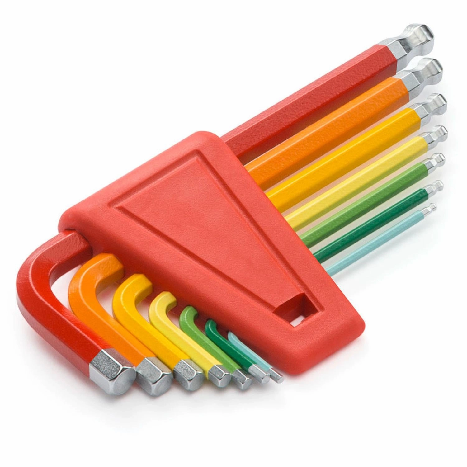 PB Swiss Tools PB 212.H-6 RB Hex Key Set Ballpoint Metric Rainbow 1.5-6mm 7-Piece