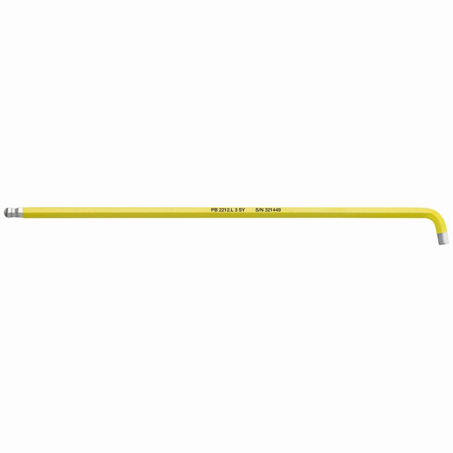 PB Swiss Tools PB 2212.L 3 SY Rainbow Key L-Wrenches Long, With Ball Point, 3 mm