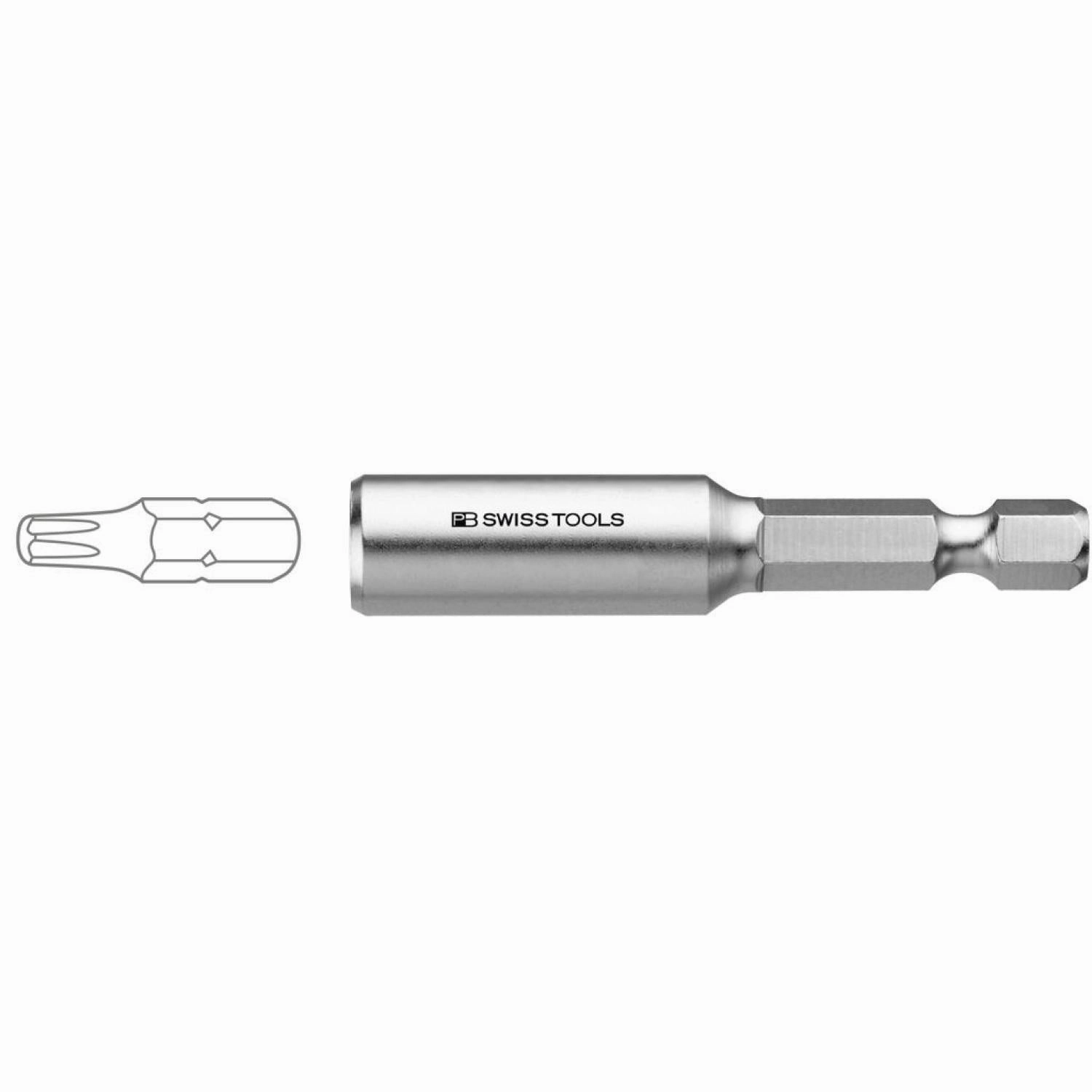 PB Swiss Tools PB 450 1/4" Bit Holder, w/ Retaining Ring, 57mm