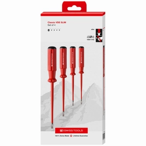 PB Swiss Tools PB 5538.SL CBB Classic VDE slim screwdriver set, fully insulated up to 1000 VAC/1500 VDC