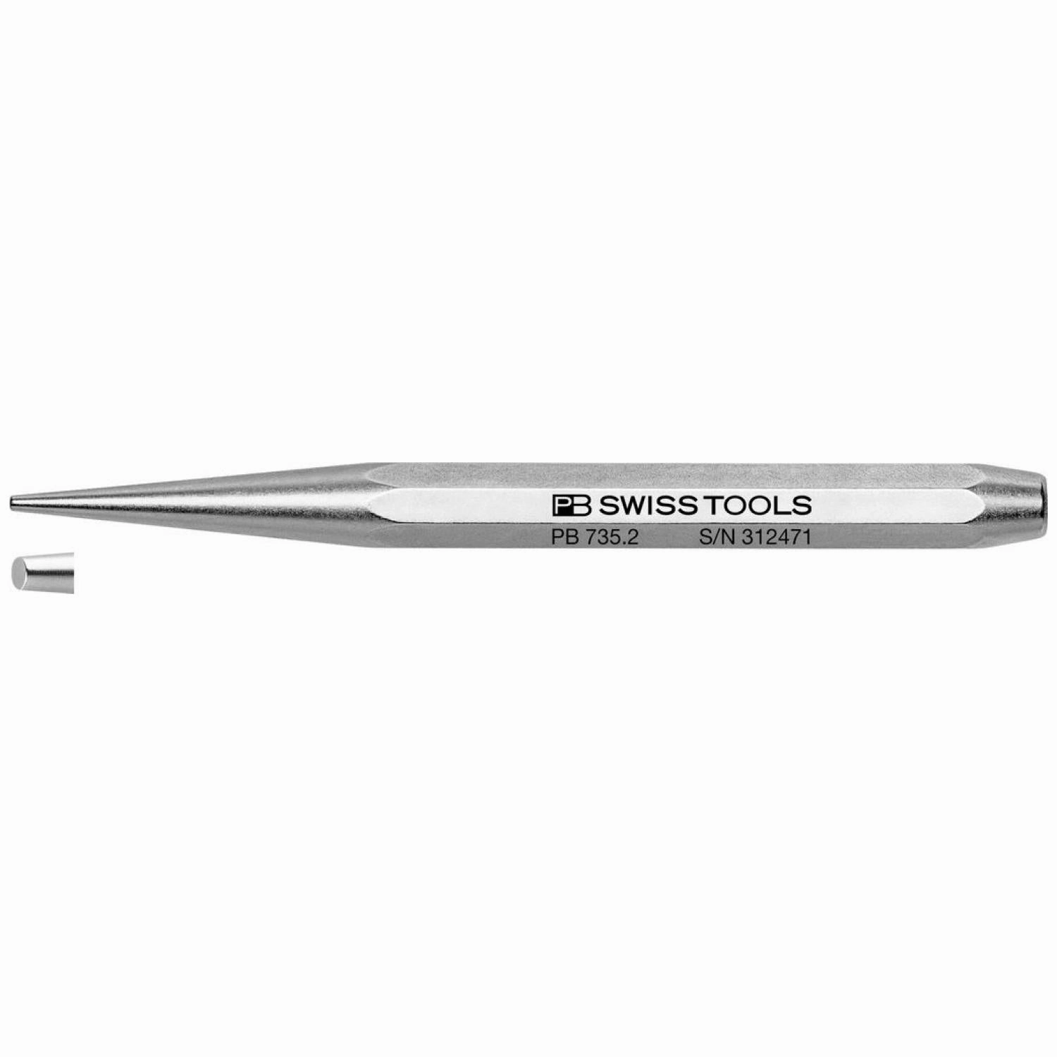 PB Swiss Tools PB 735.2 Drift punch, octagonal, 2 mm