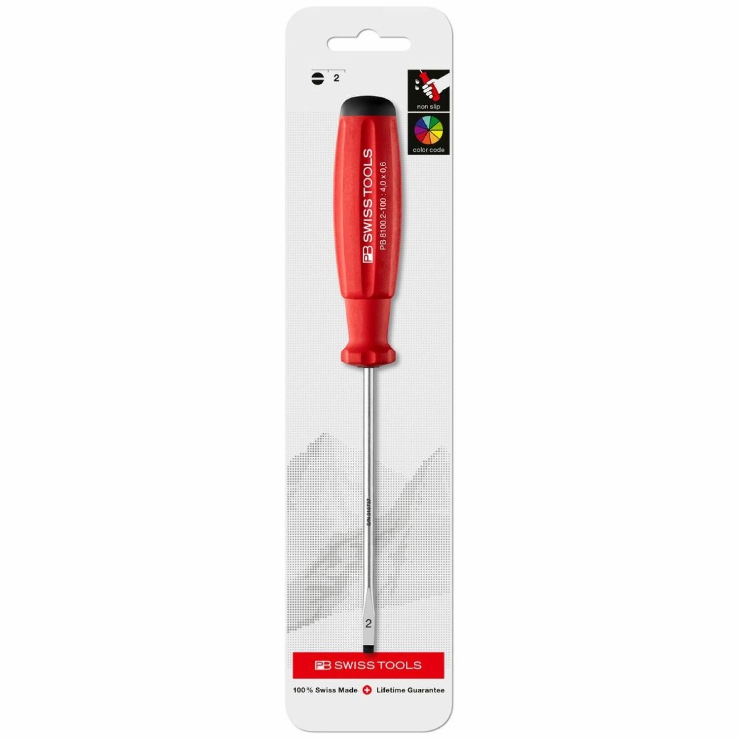 PB Swiss Tools PB 8100.2-100 SwissGrip Screwdrivers 4 mm