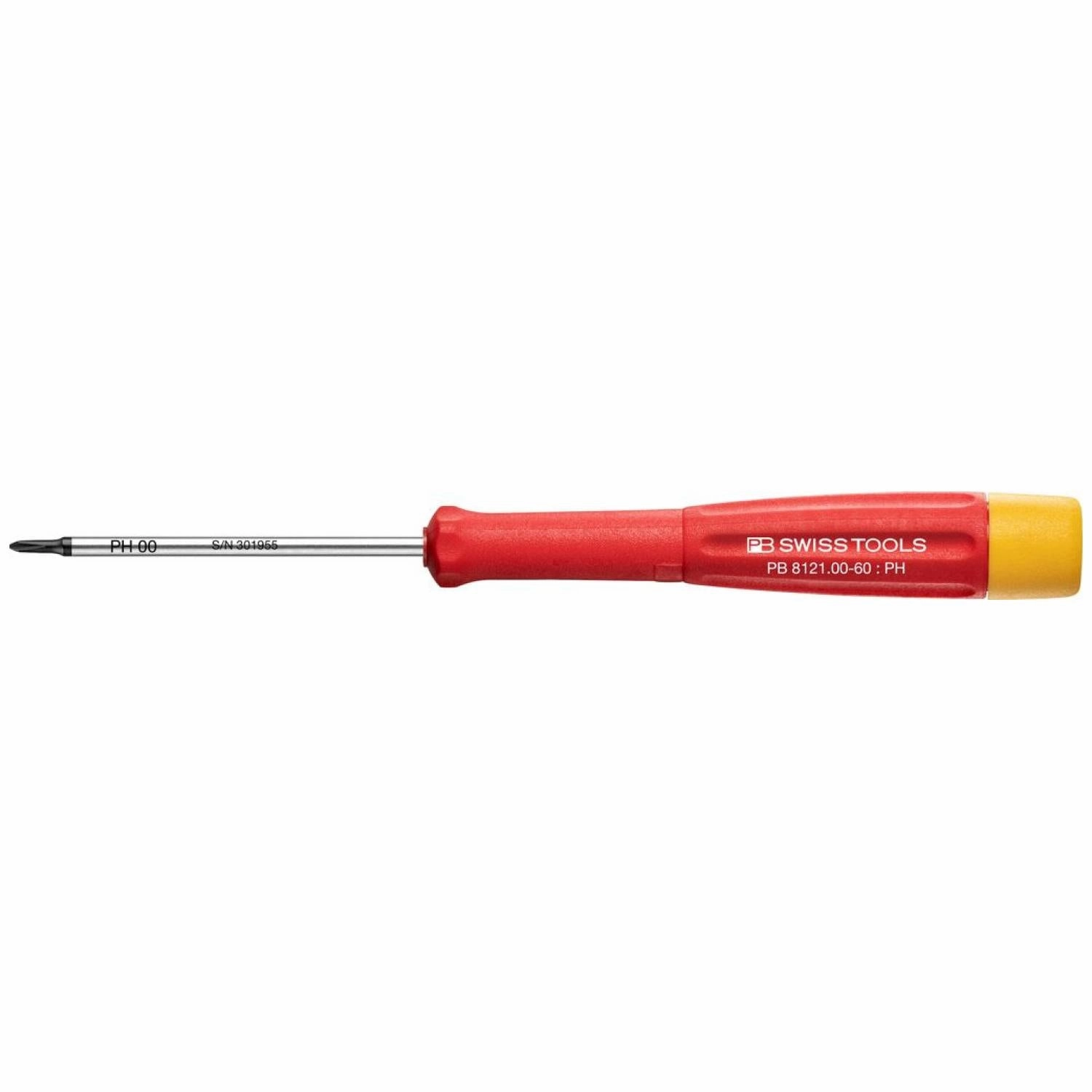 PB Swiss Tools PB 8121.00-60 Electronics Screwdrivers, Phillips, PH00 x 60mm