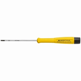 PB Swiss Tools PB 8128.2,5-80 ESD Electronic Screwdriver, Slotted, 2.5mm x 80mm