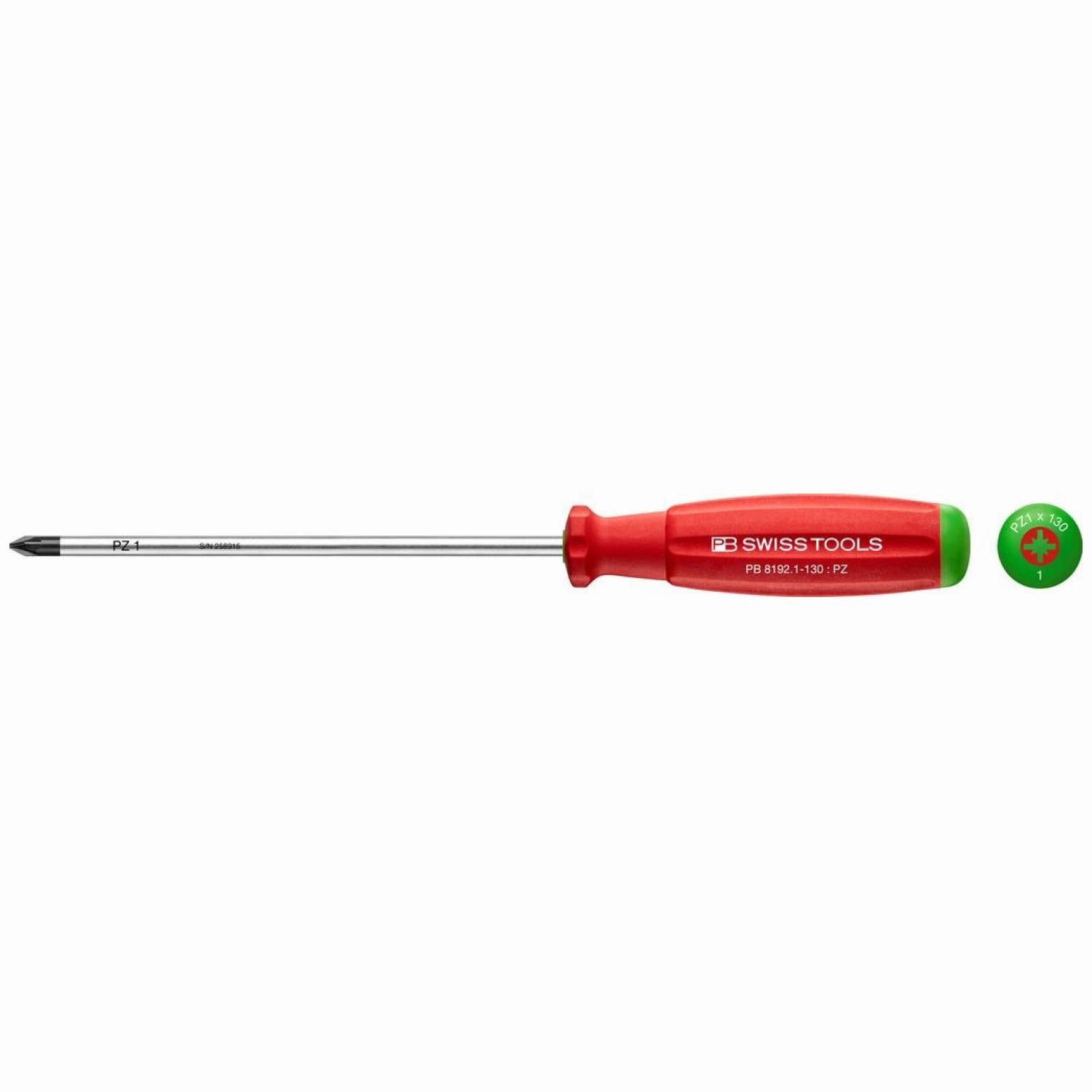 PB Swiss Tools PB 8192.1-130 SwissGrip Screwdrivers PZ1, 130 mm