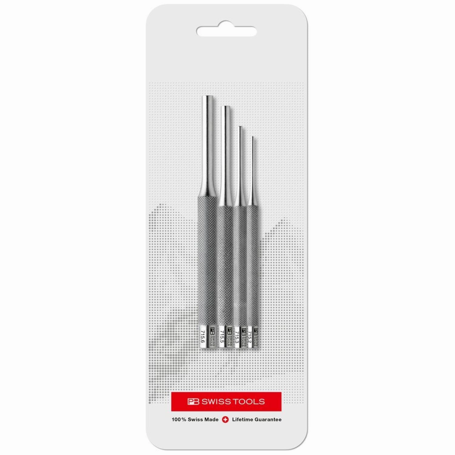 PB Swiss Tools PB 873.CN Pin Punch Set, 4 Pieces