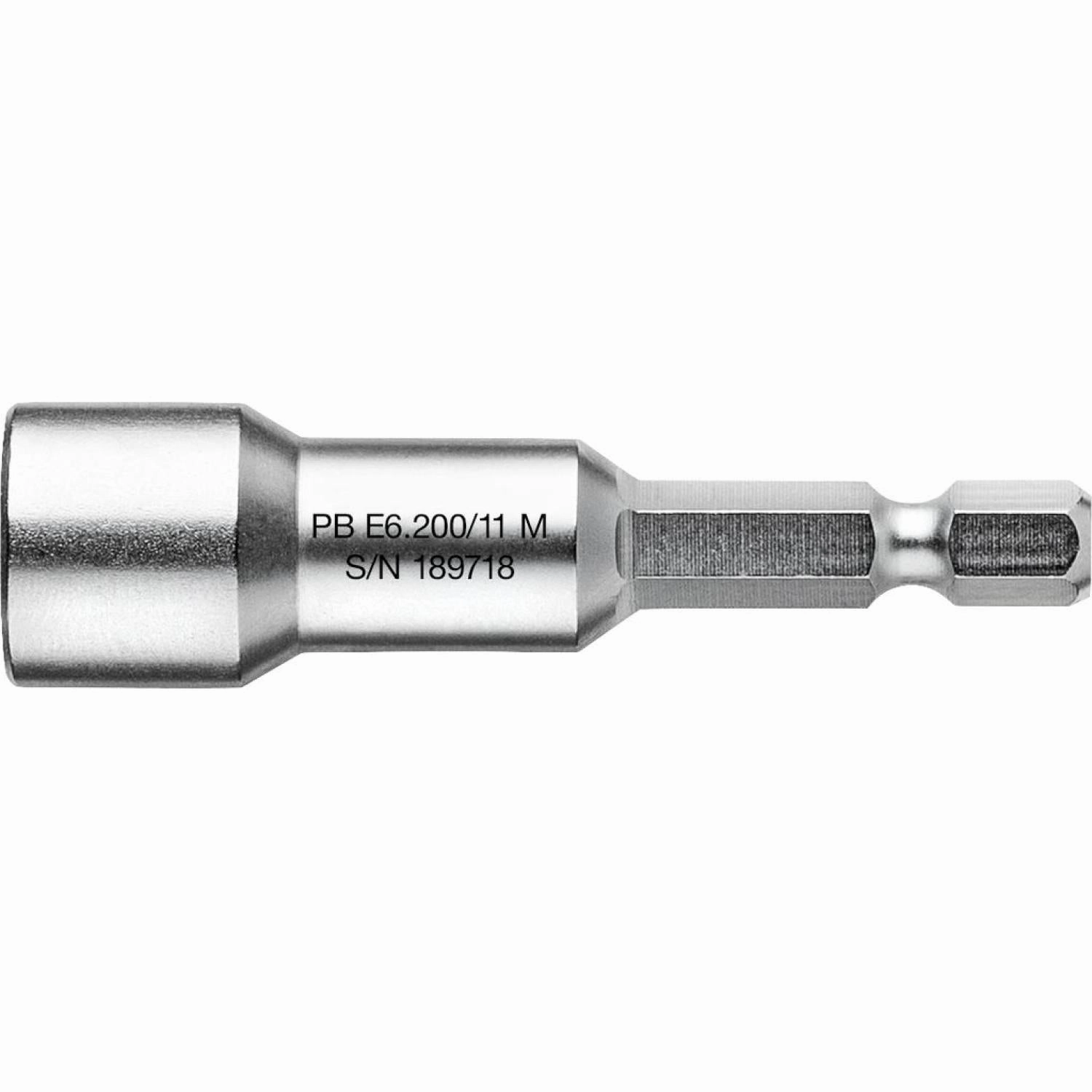 PB Swiss Tools PB E6.200/11 M Socket Wrench Bit, Design E 6.3 (1/4), with Magnet