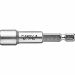 PB Swiss Tools PB E6.200/9 M Socket Wrench Bit, Design E 6.3 (1/4), with Magnet
