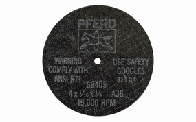 Pferd 4" Cut-Off Wheel - 1/16" Thick ~ 1/4" Arbor