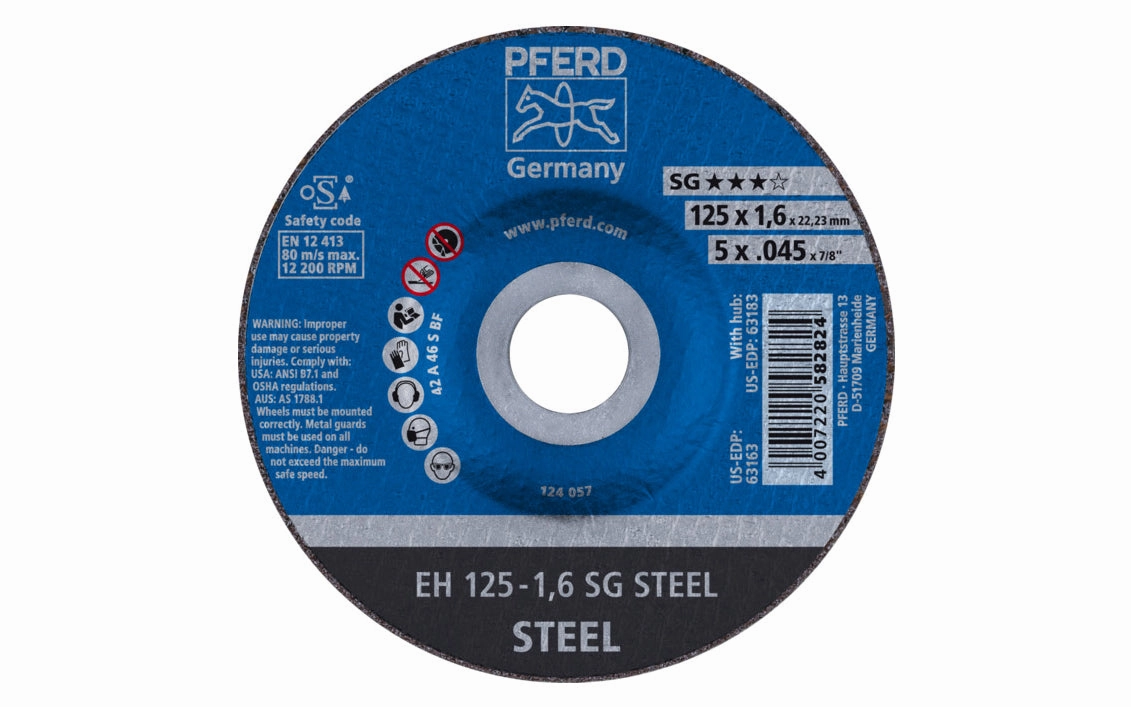 Pferd 5" Cut-Off Wheel - .045" Thick ~ 7/8" Arbor