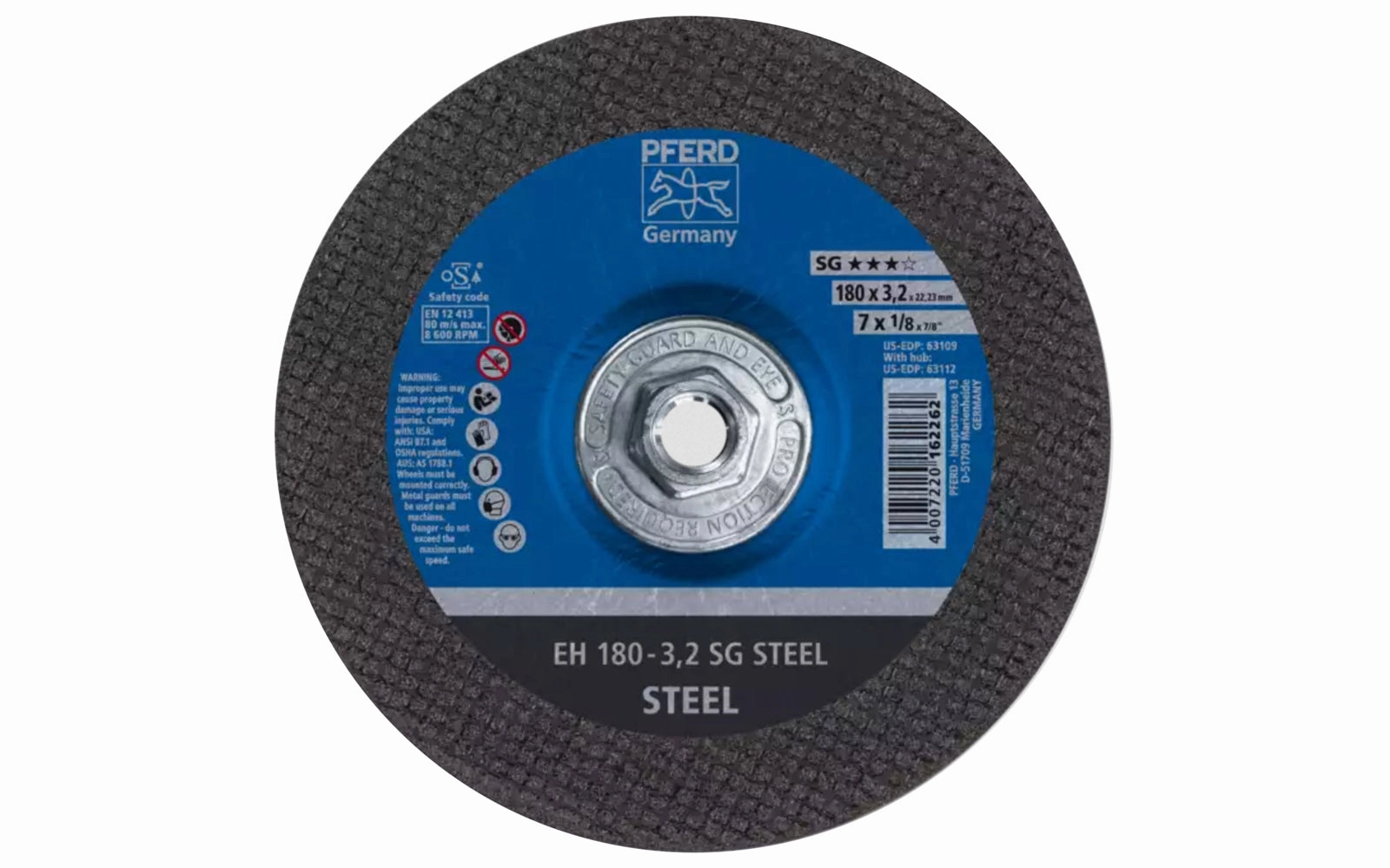 Pferd 7" Cut-Off Wheel - 1/8" Thick ~ 5/8-11 Thread