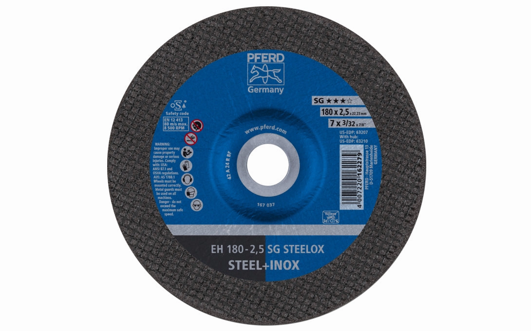 Pferd 7" Cut-Off Wheel - 3/32" Thick ~ 7/8" Arbor