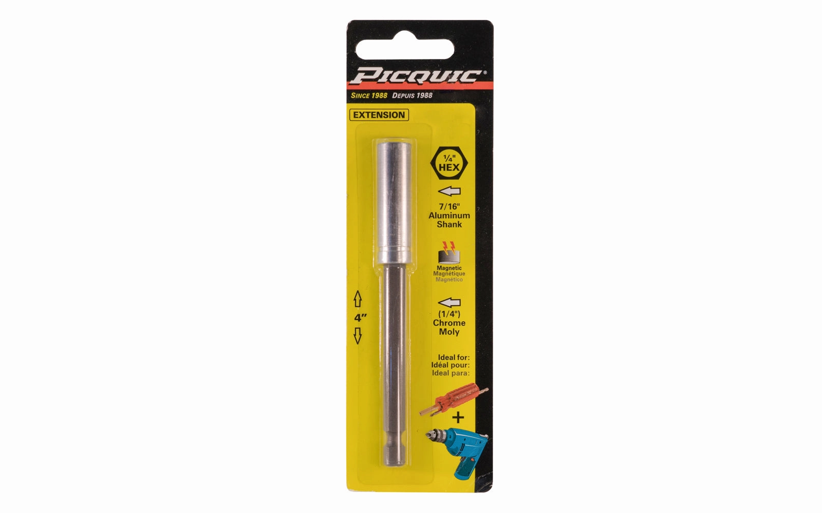 Picquic 4" Extension Adapter - 1/4" Hex