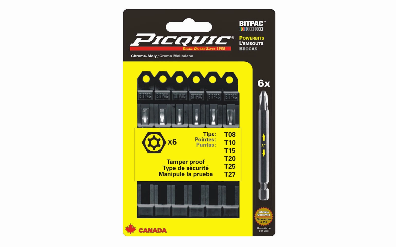 Picquic Torx Security Powerbit Set
