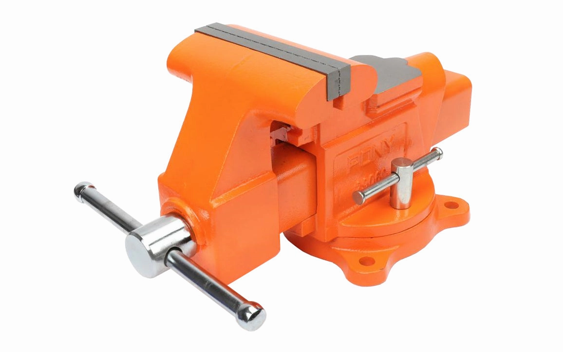 Pony 6" Heavy-Duty Bench Vise with Swivel Base ~ 5" Jaw Opening