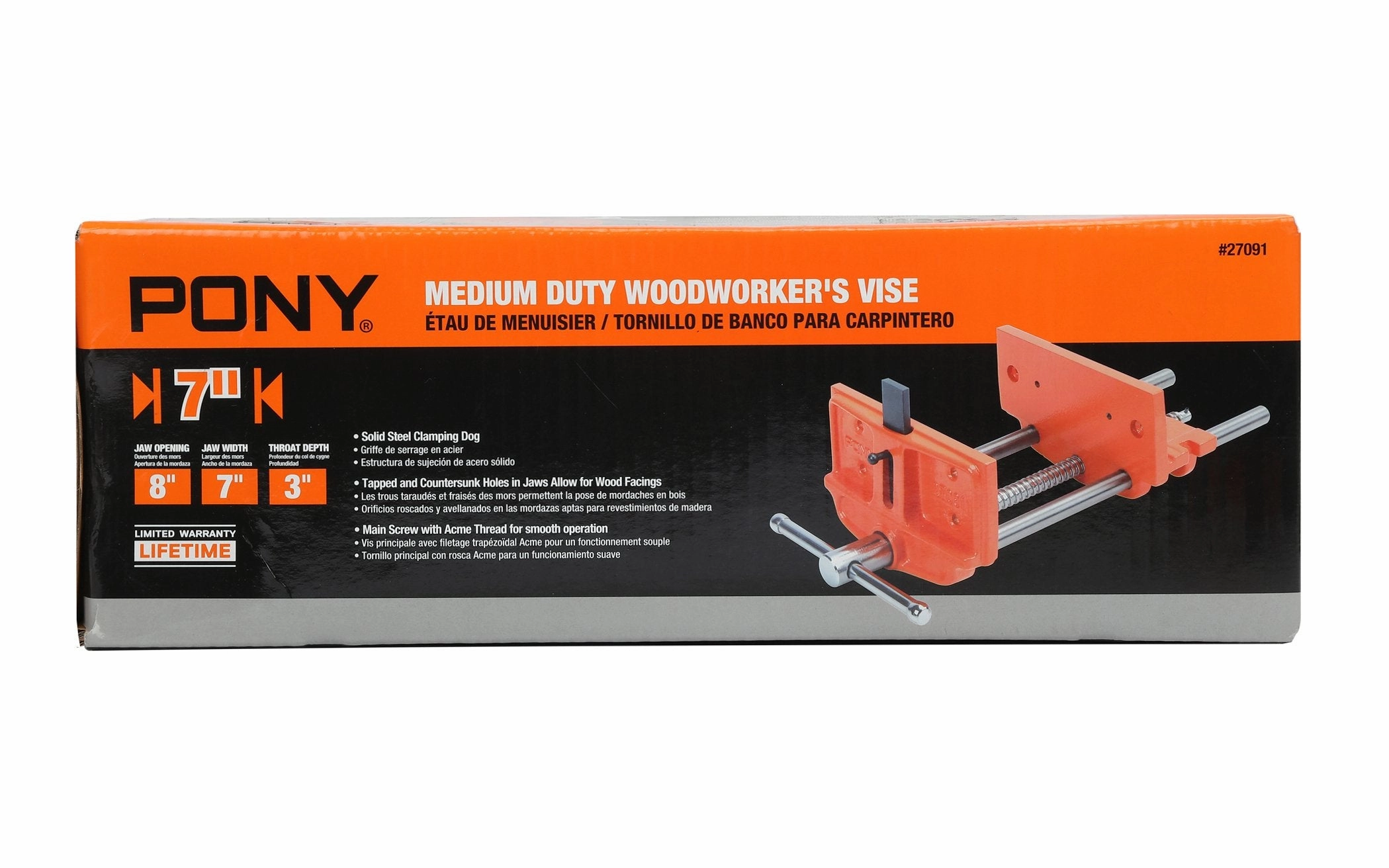 Pony 8" Medium Duty Woodworker's Vise ~ 7" Jaw Opening