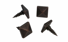 Pyramid Head Screws ~ Antique Copper Finish