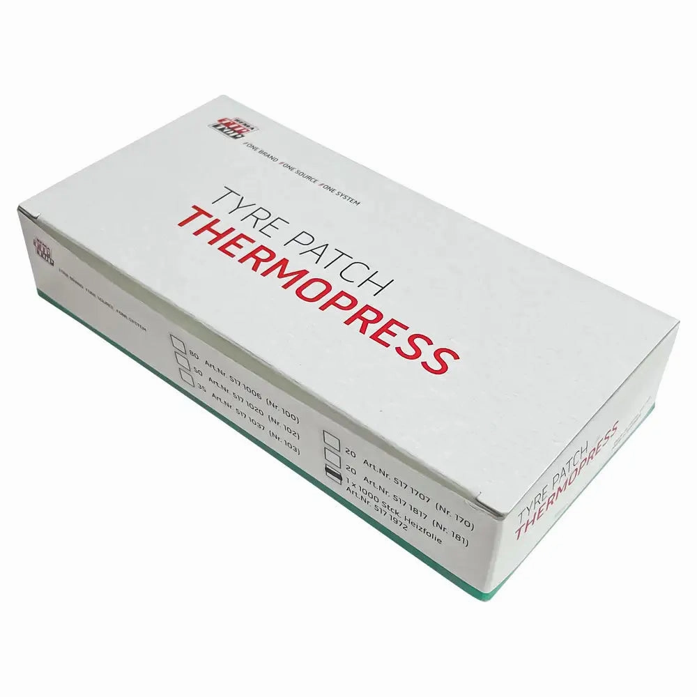 Rema Tire Patch Thermopress Heat Resistance Foil, 3x6" 1000/Box - 5550