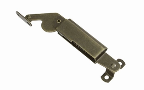 Right-Hand Spring Lid Support ~ Antique Brass Finish