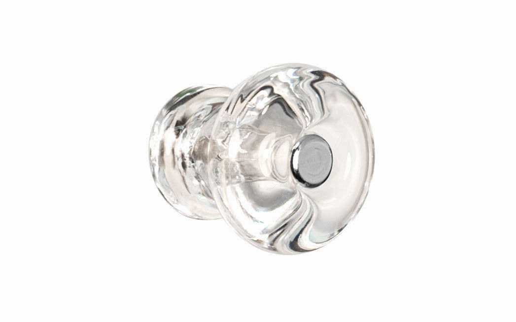 Round Glass Cabinet Knob ~ Clear
