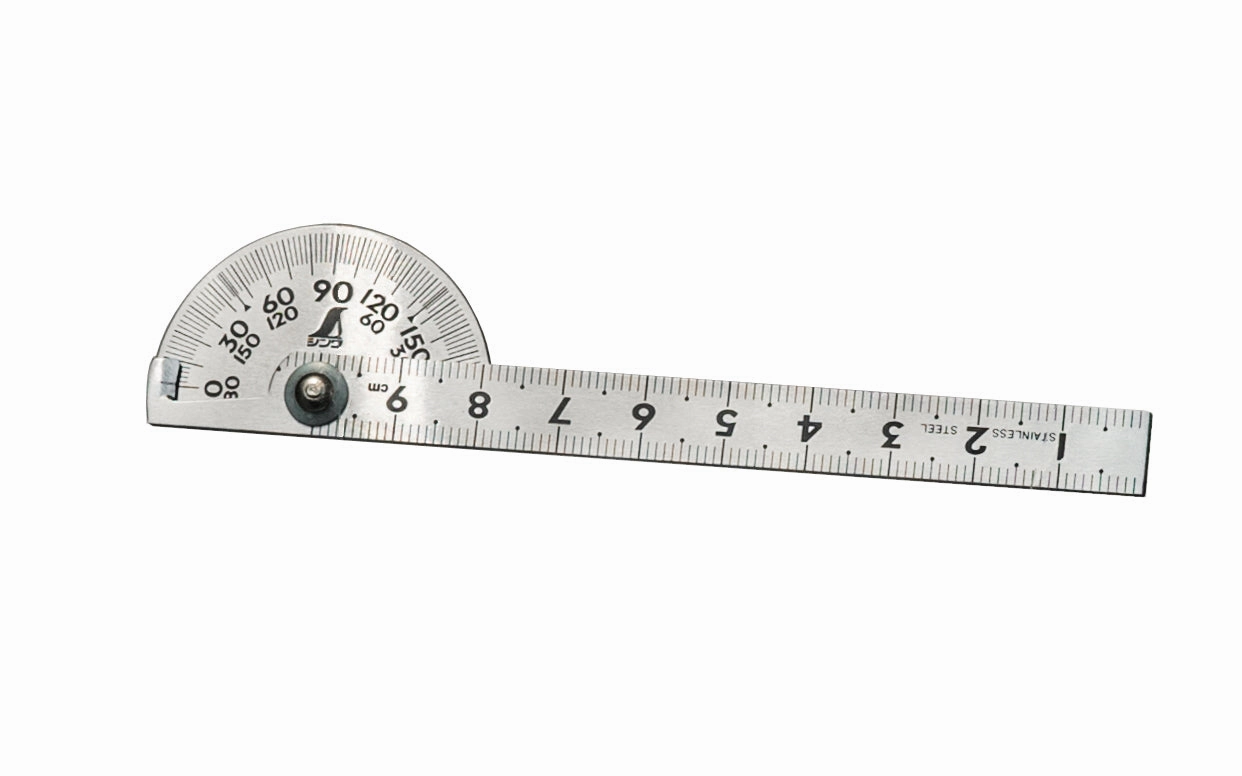 Shinwa Mini Protractor ~ Stainless Steel