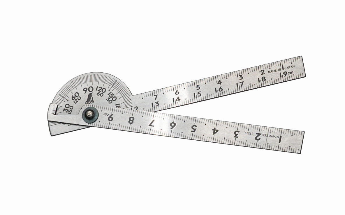 Shinwa Mini Protractor ~ Stainless Steel