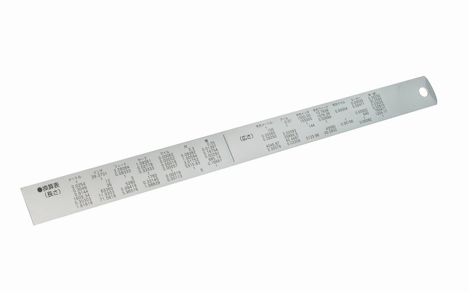 Shinwa "Pick Up" Satin Chrome Stainless Ruler - Metric