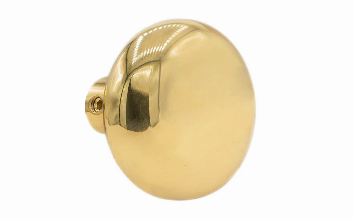 Single Brass Classic Smooth Doorknob