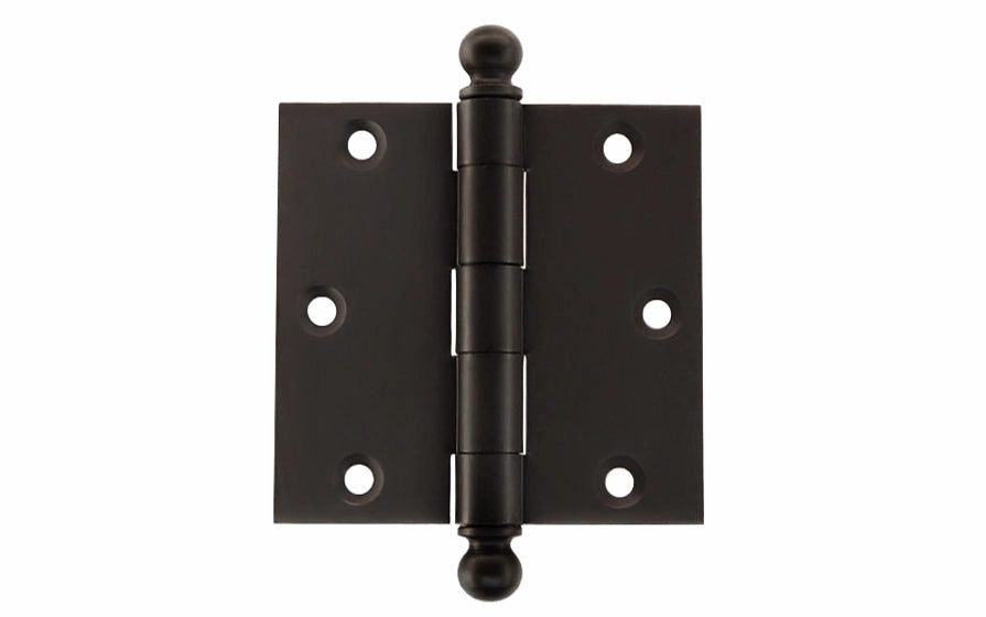 Single Classic Ball-Tip Door Hinge ~ 3-1/2" x 3-1/2" - Oil Rubbed Bronze Finish
