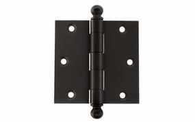 Single Classic Ball-Tip Door Hinge ~ 3-1/2" x 3-1/2" - Oil Rubbed Bronze Finish