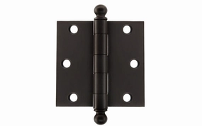Single Classic Ball-Tip Door Hinge ~ 3" x 3" - Oil Rubbed Bronze Finish