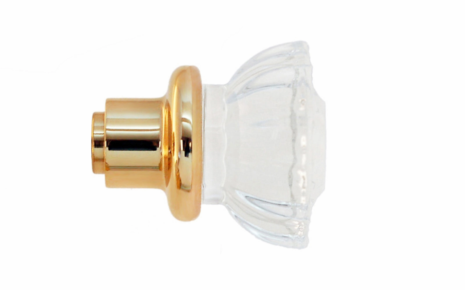 Single Fluted Clear Glass Doorknob