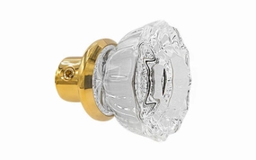 Single Fluted Clear Glass Doorknob