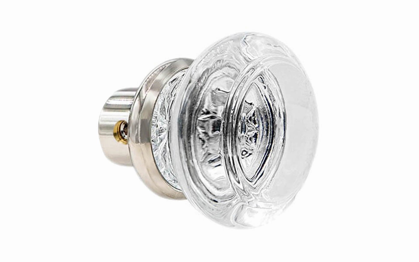 Single Round Clear Glass Doorknob