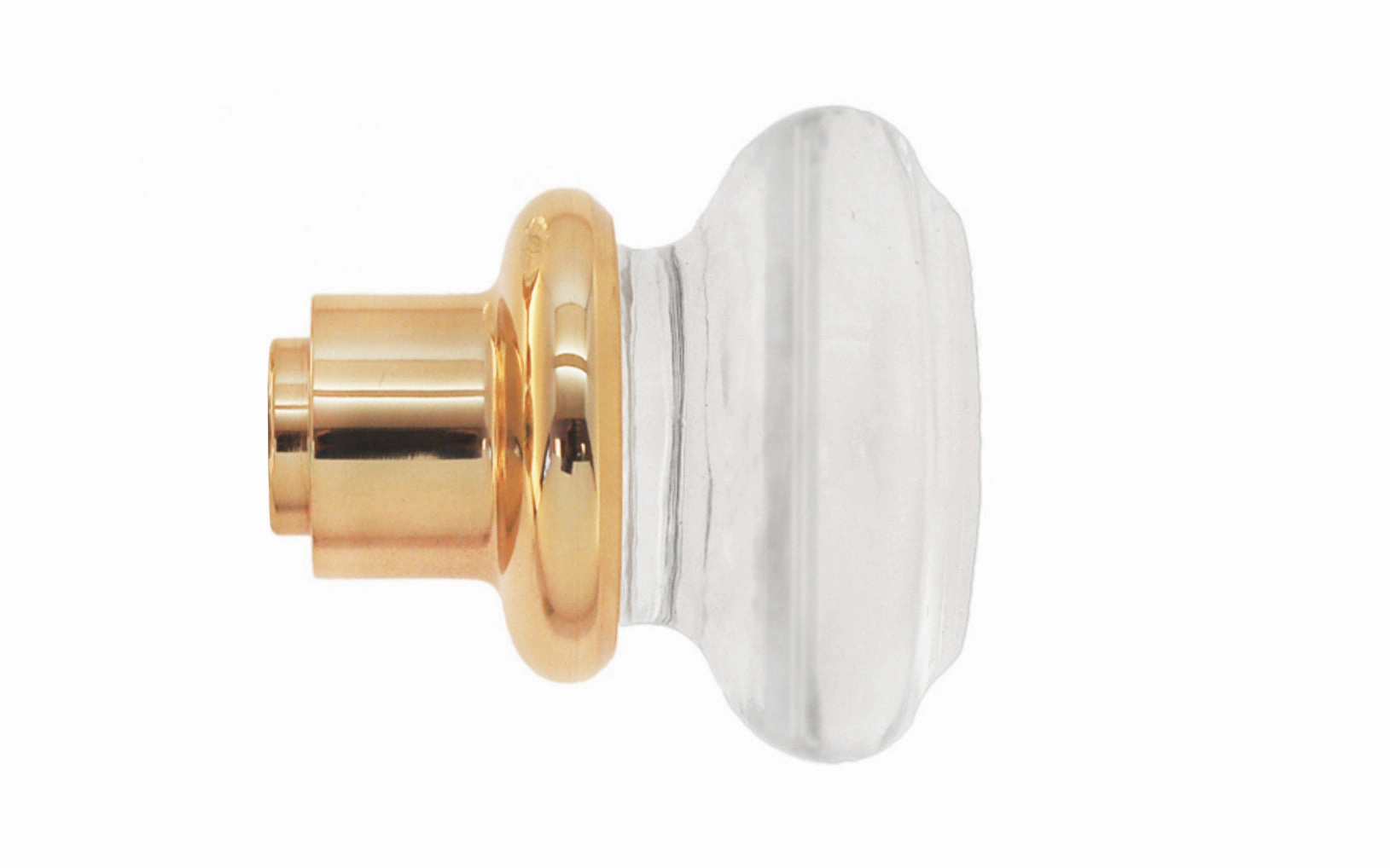 Single Round Clear Glass Doorknob