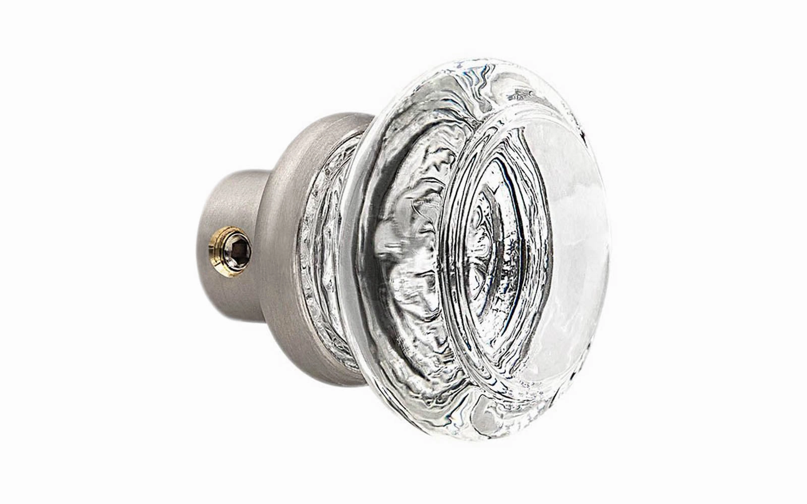 Single Round Clear Glass Doorknob