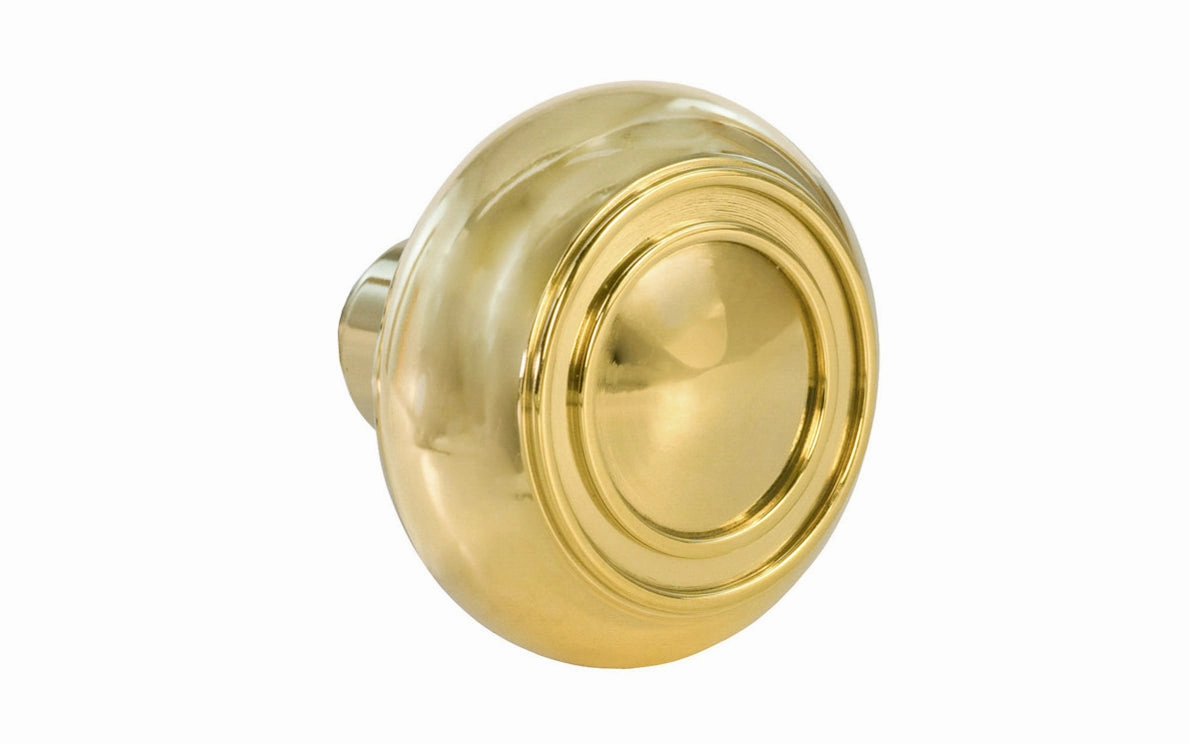 Single Solid Brass Core "Circle-Ring" Doorknob