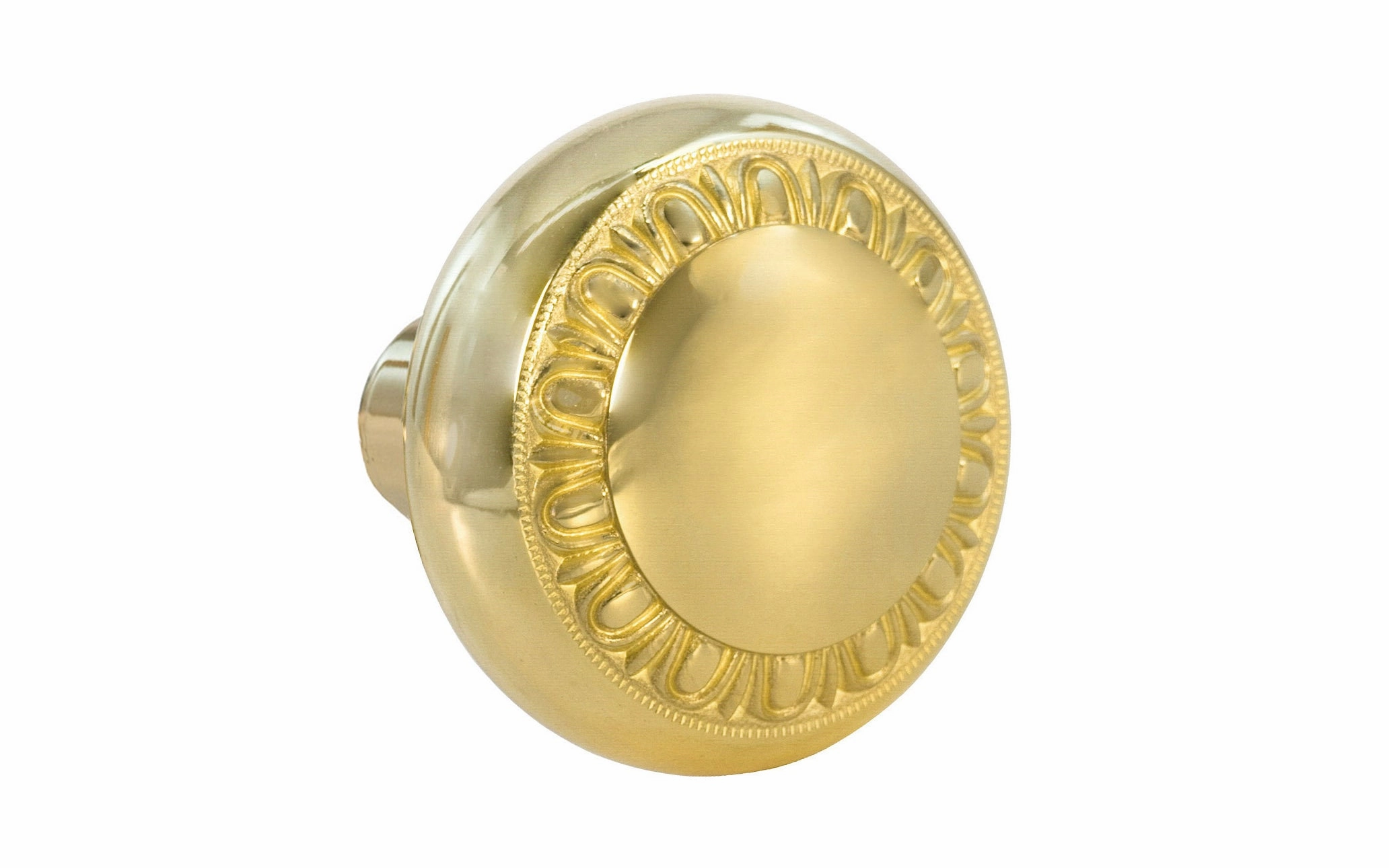 Single Solid Brass Core "Eggdart" Doorknob
