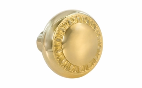 Single Solid Brass Core "Eggdart" Doorknob